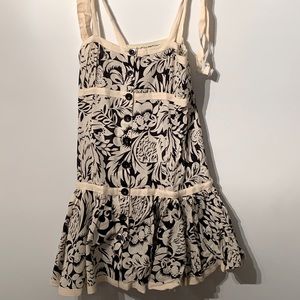 Black and cream floral dress